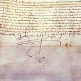 Il documento, oltre alla firma del sovrano...